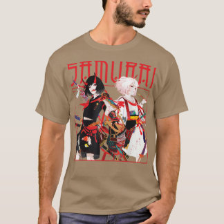 Samurai Cyborg Girl Aesthetic Japanska Kawaii Robo T Shirt