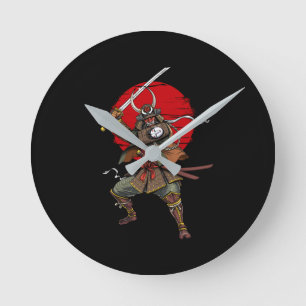 Samurai Demon Oni Rund Klocka