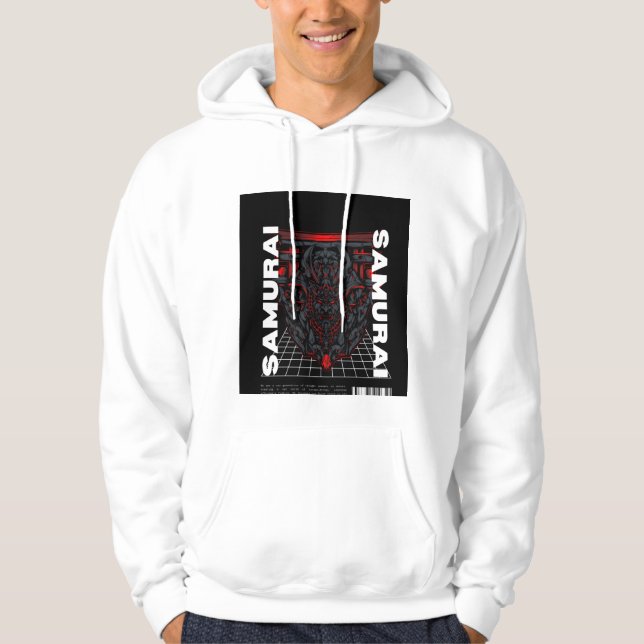 Samurai-design Hoodie (Framsida)