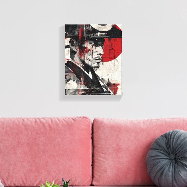 Samurai Digital Art Canvastryck (Insitu (Vardagsrum))