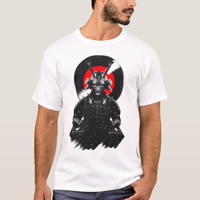 Samurai Dj warrior T Shirt (Framsida)