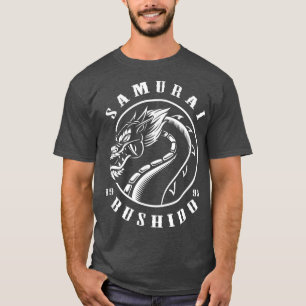 Samurai Dragon Japanska Aesthetic Edgy Streetwear T Shirt