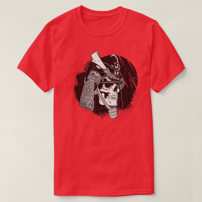 Samurai  dressed in Samurai Warrior Armor Martial  T Shirt (Design framsida)