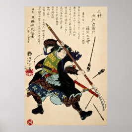 Samurai fängande av pilar poster