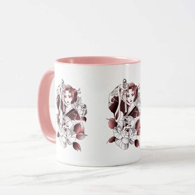 Samurai Female Warrior Mugg (Framsida vänster)
