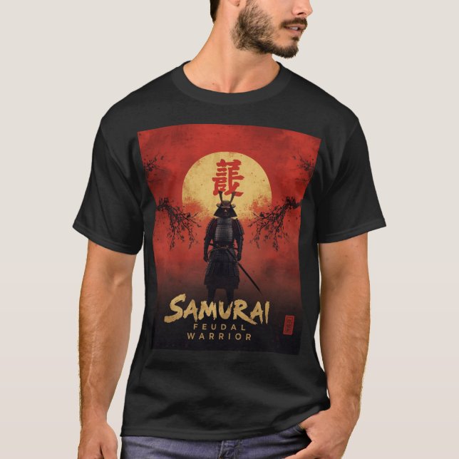 Samurai Feodal Krigare 1X00003 T Shirt (Framsida)