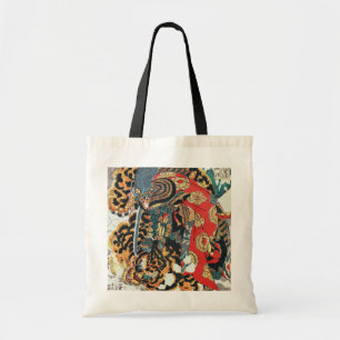 Samurai Fighting a Tiger, Kuniyoshi, Ukiyo-e Tygkasse