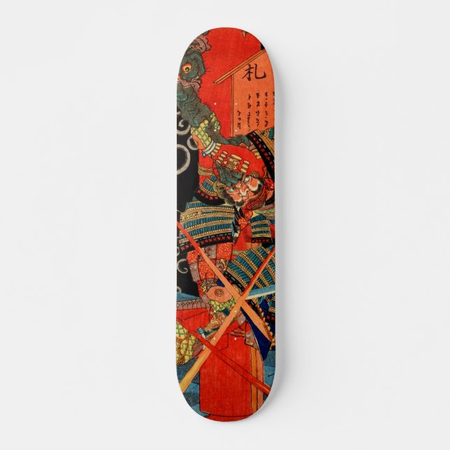 SAMURAI FIGHTING MONSTER MINI SKATEBOARD BRÄDA 18,5 CM (Framsida)