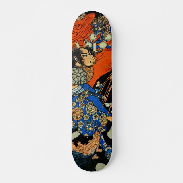 SAMURAI FIGHTING MONSTER MINI SKATEBOARD BRÄDA 18,5 CM (Framsida)