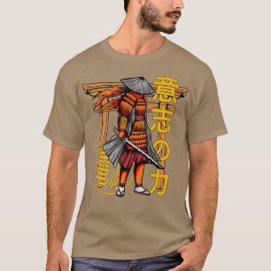 Samurai Figurine Strength Willpower Vintage Japan T Shirt