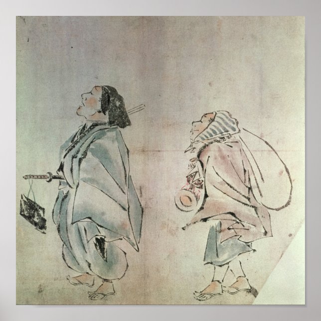 Samurai följs av en anställd poster (Framsidan)