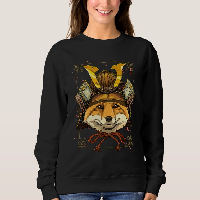 Samurai Fox Hunting Japanese Warrior Bushido Japan T Shirt (Framsida)