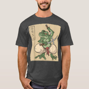 Samurai Frog Katana Martial Arts T Shirt