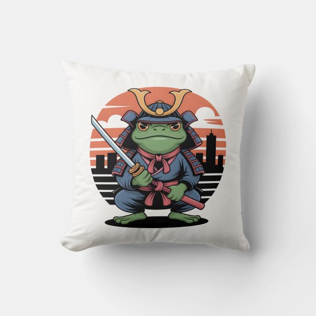 Samurai Frog Kudde (Framsida)