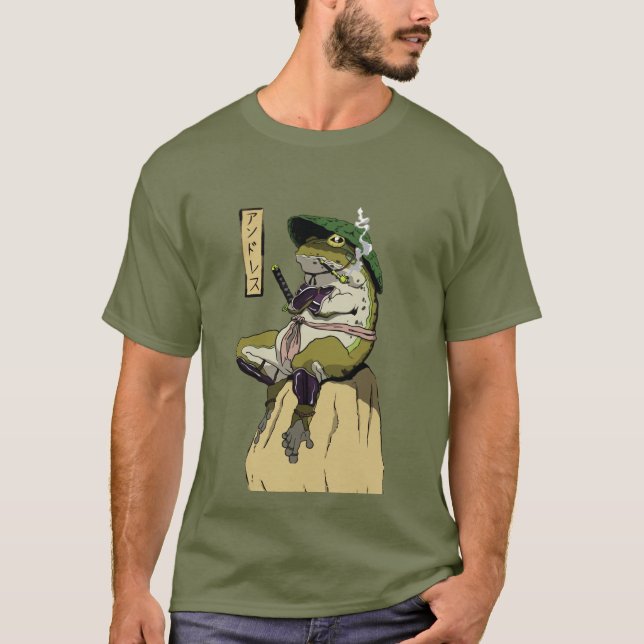 Samurai Frog: Lotus väktare T Shirt (Framsida)