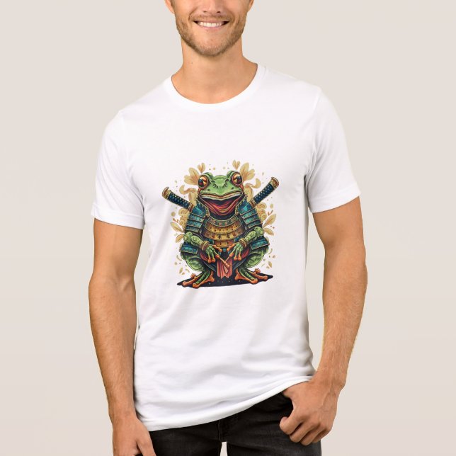 Samurai frog warrior Bella+Canvas Tri-blend T-Shir T Shirt (Framsida)