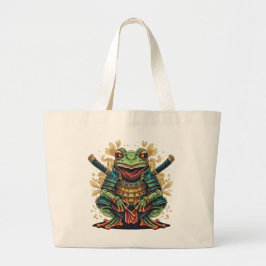 Samurai frog warrior Jumbo Tote Jumbo Tygkasse