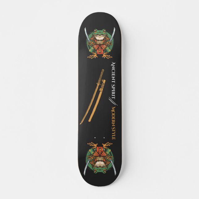 Samurai frog warrior Skateboard (Framsida)