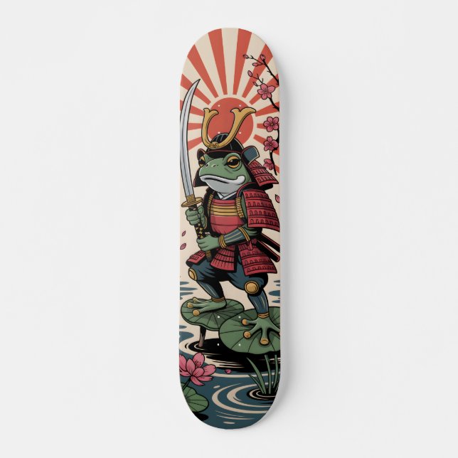 Samurai Frog warrior Skateboard (Framsida)