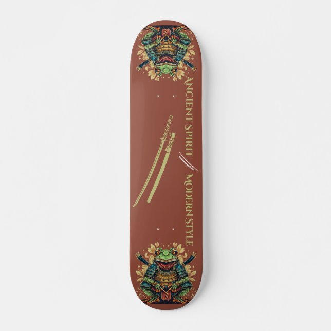 Samurai frog warrior Skateboard (Framsida)