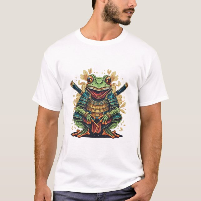 Samurai frog warrior t shirt (Framsida)