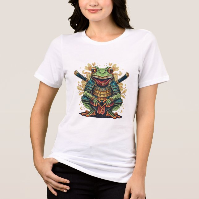 Samurai frog warrior Women's Tri-blend T-Shirt (Framsida)