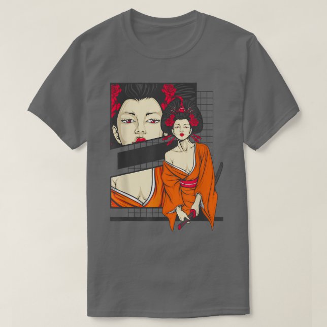 Samurai Geisha (2) T Shirt (Design framsida)