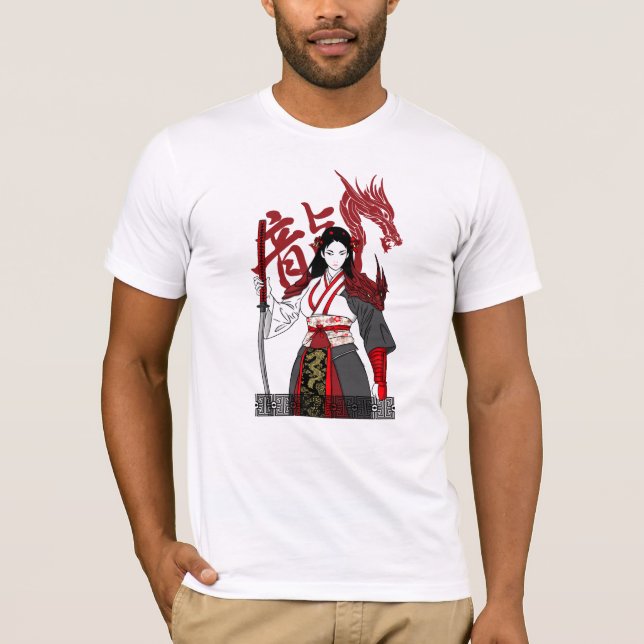 Samurai Geisha T Shirt (Framsida)