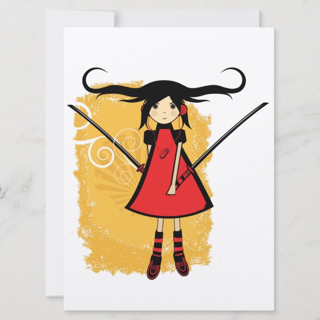 Samurai Girl Card (Framsida)