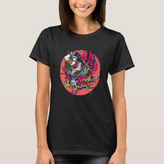 Samurai Girl Dragon Warrior Ninja Japanese Katana T Shirt