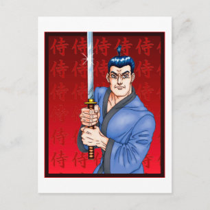 Samurai Guy Vykort