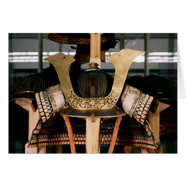 Samurai helmet, mitten av 1400-talet hälsningskort (Framsidan Horizontal)