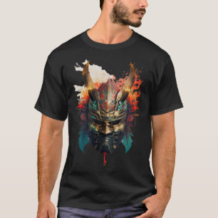Samurai Helmet Warrior Bushido Oni Mask Japanska C T Shirt