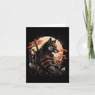 Samurai Hund Japanska Tatto Graphic För manar Boys Kort