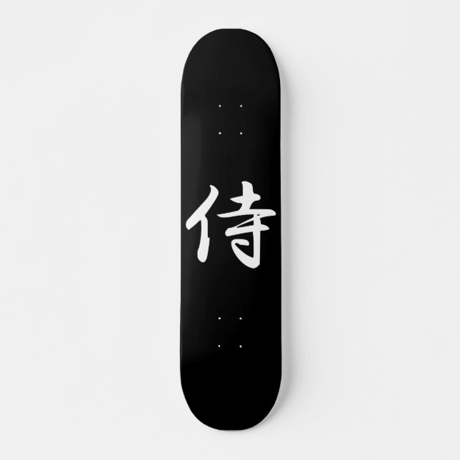 Samurai i japansk Kanji Skateboard Bräda 21,5 Cm (Framsida)