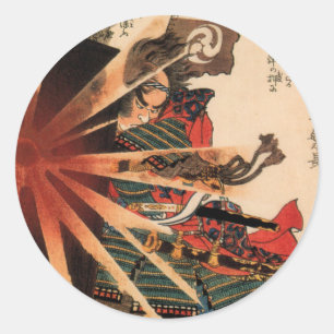 Samurai I Sticker (lakan) Runt Klistermärke