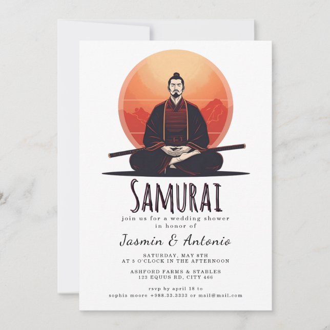 Samurai Inbjudningar (Framsida)