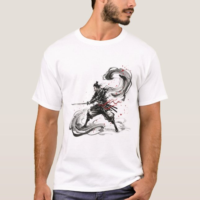 Samurai Ink Storm T Shirt (Framsida)