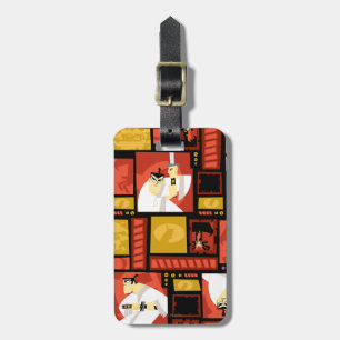 Samurai Jack & Aku Character Art Panel Mönster Bagagebricka
