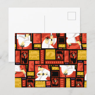 Samurai Jack & Aku Character Art Panel Mönster Vykort