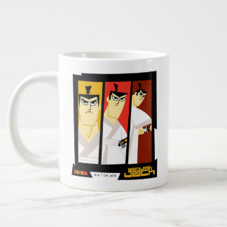 Samurai Jack Character Tri-Panel Futuristic Frame Jumbo Mugg