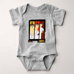 Samurai Jack Character Tri-Panel Futuristiska Ram T Shirt