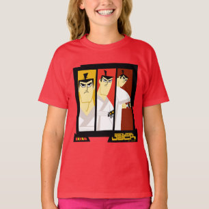 Samurai Jack Character Tri-Panel Futuristiska Ram T Shirt