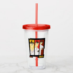 Samurai Jack Character Tri-Panel Futuristiska Ram Take Away Mugg