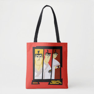 Samurai Jack Character Tri-Panel Futuristiska Ram Tygkasse