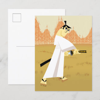 Samurai Jack Drawing Sword Vykort