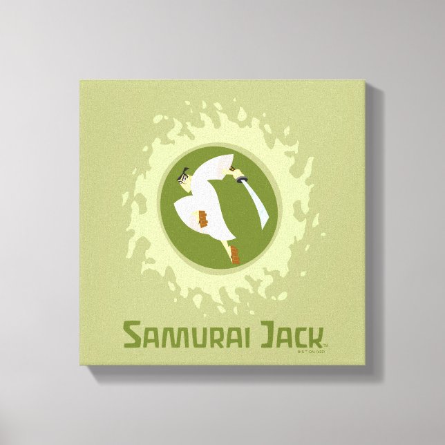 Samurai Jack Leaping Graphic Canvastryck (Framsida)