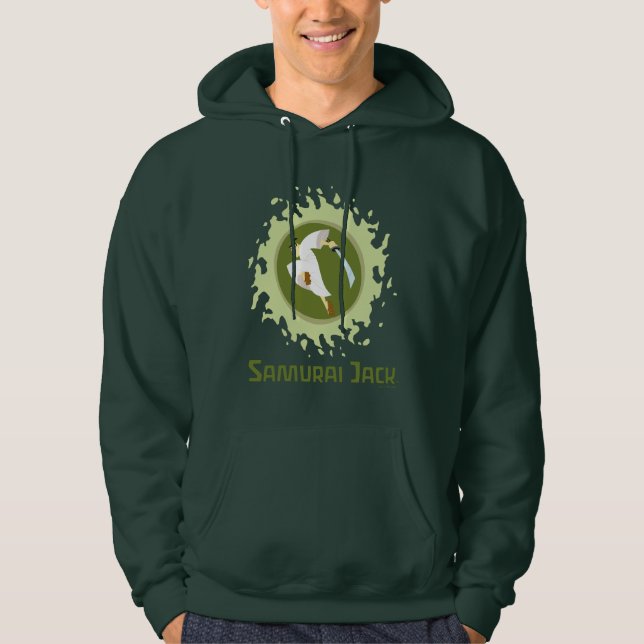 Samurai Jack Leaping Graphic Hoodie (Framsida)