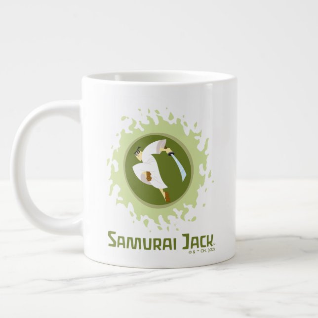 Samurai Jack Leaping Graphic Jumbo Mugg (Vänster)