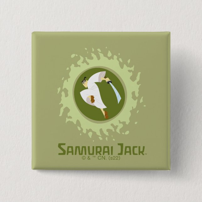 Samurai Jack Leaping Graphic Knapp (Framsida)
